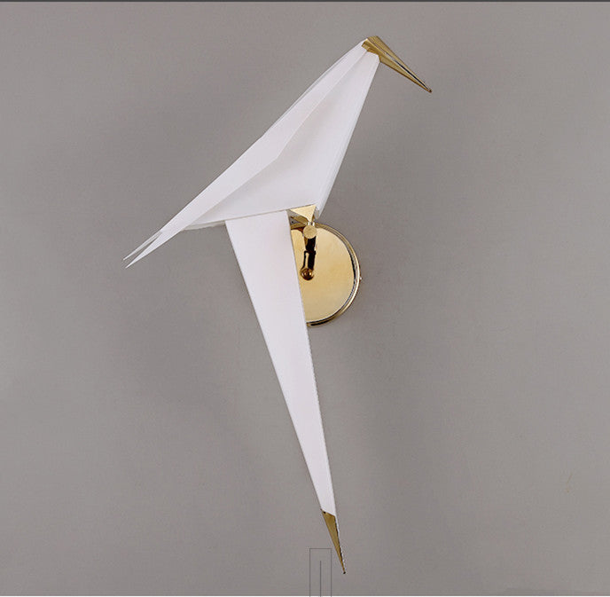 Arisha Lampe Murale Oiseau Vintage/Art-Deco, Métal/Acrylique, Chambre à Coucher