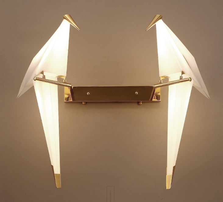 Arisha Lampe Murale Oiseau Vintage/Art-Deco, Métal/Acrylique, Chambre à Coucher