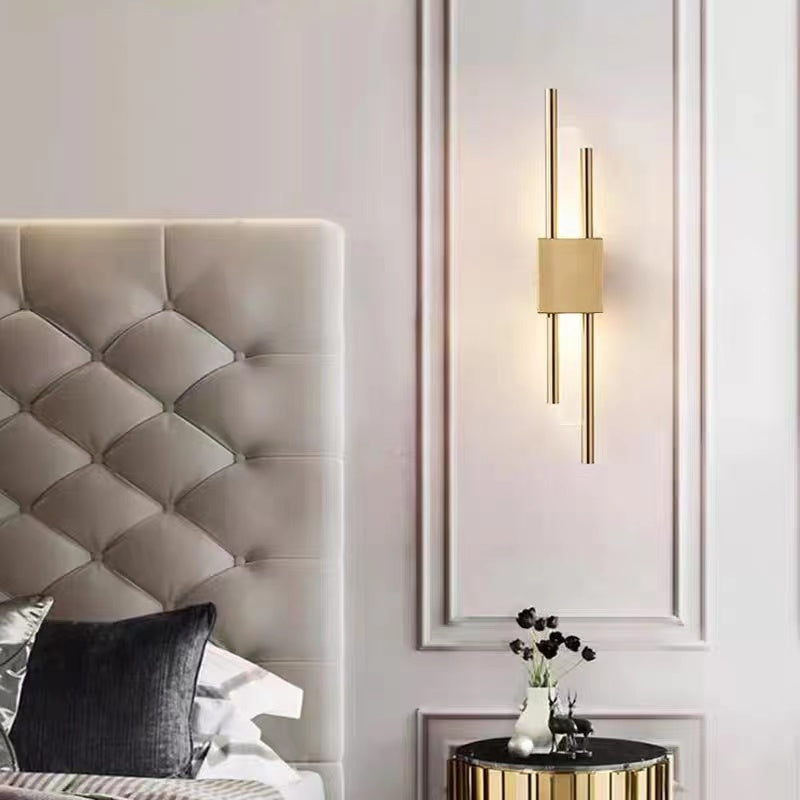 Drena Applique Murale Linéaire Moderne Marbre. Blanc/Vert/Or. Salon - Neutralighting