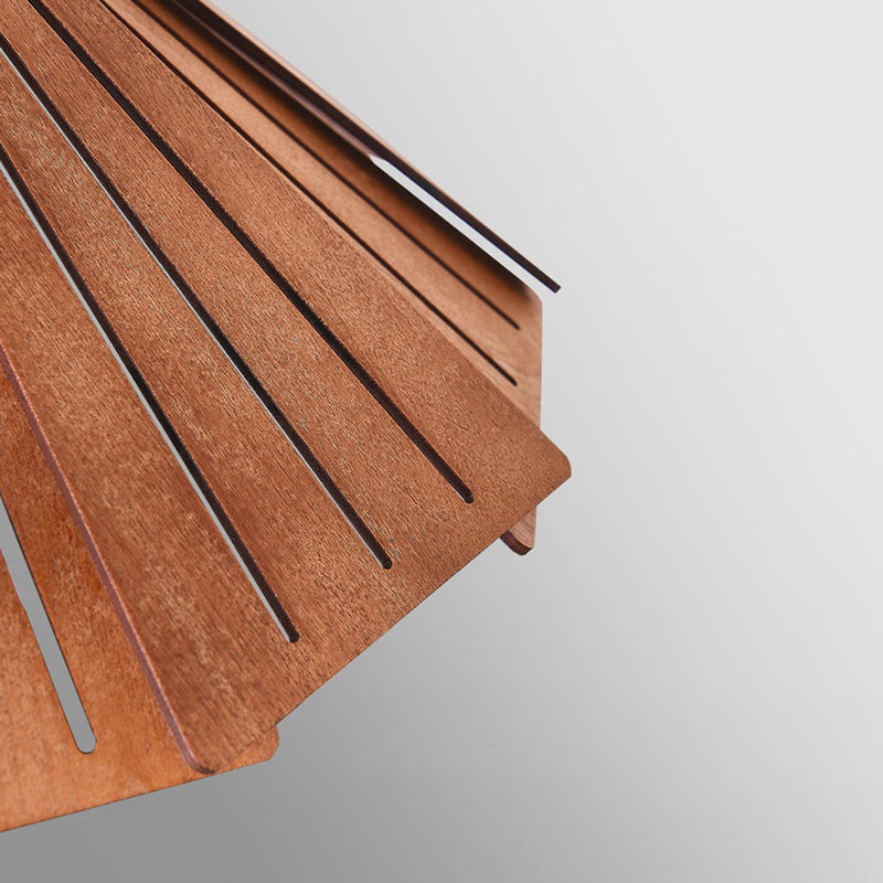 Muto Luminaires Suspension Rétro, Jaune/Brun, Métal & Bois - Neutralighting