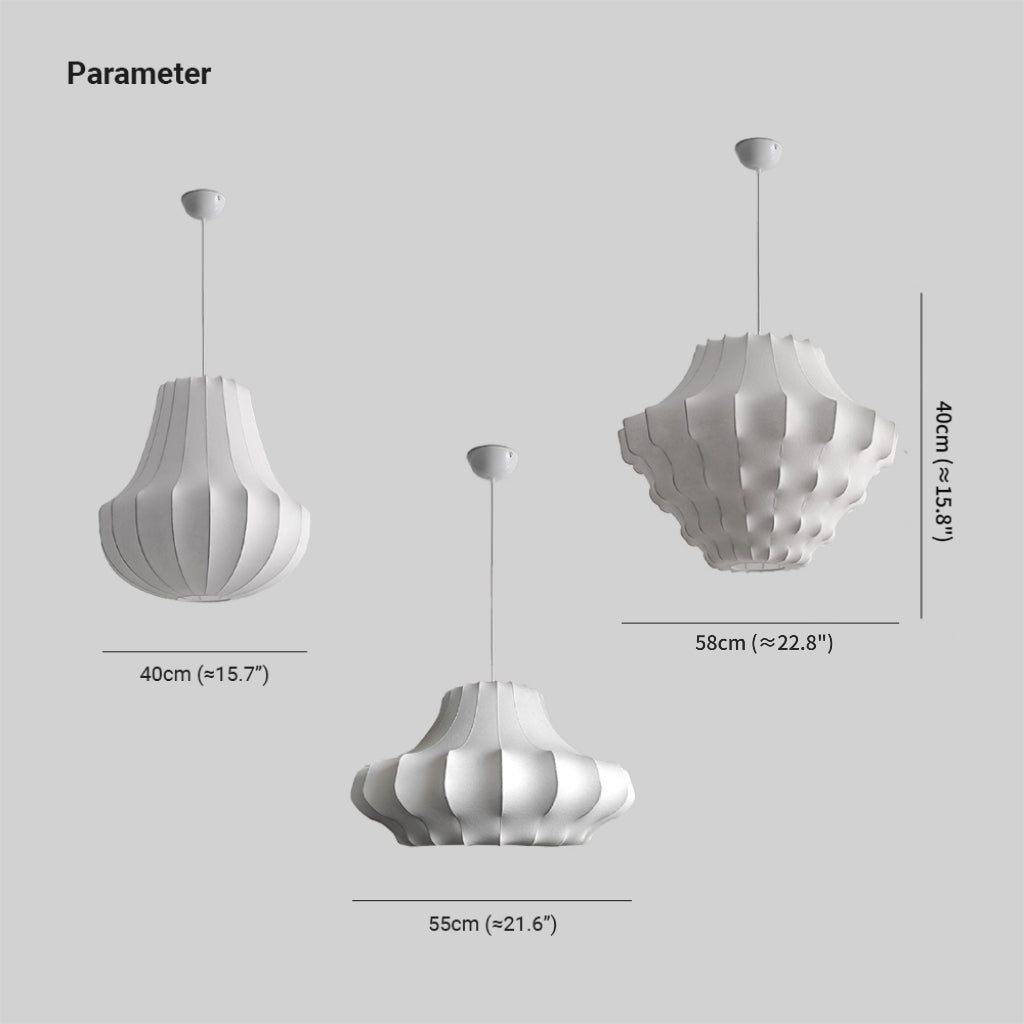 Ritta Design Italien Luminaires Suspensions Moderne Métal Soie Blanc Salle à Manger - Neutralighting