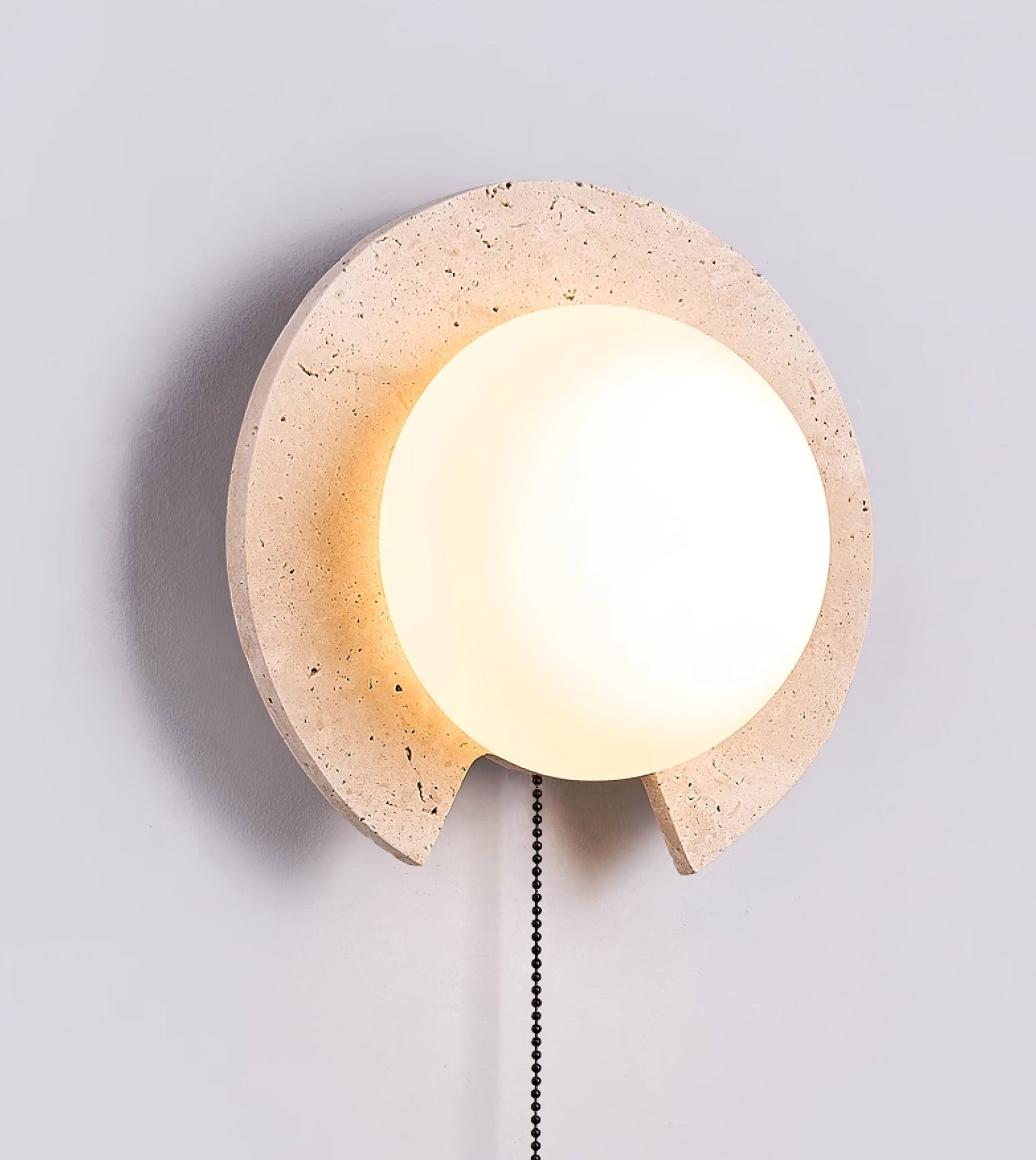 Zamaryra Demi-Circulaire Travertin Luminaire Mural - Neutralighting
