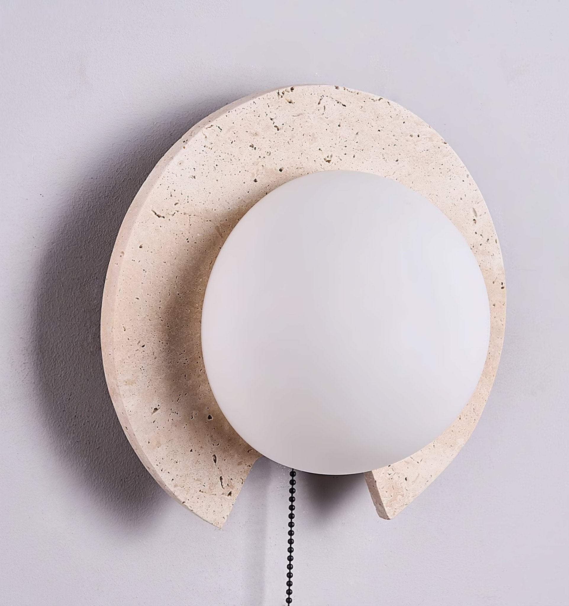 Zamaryra Demi-Circulaire Travertin Luminaire Mural - Neutralighting