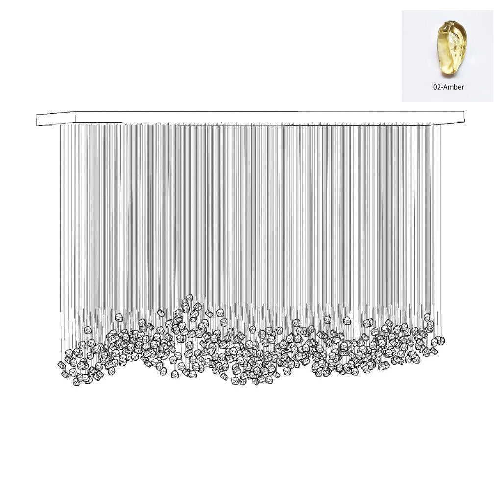Veshaa Lustre en cristal de pierre de luxe postmoderne - Neutralighting