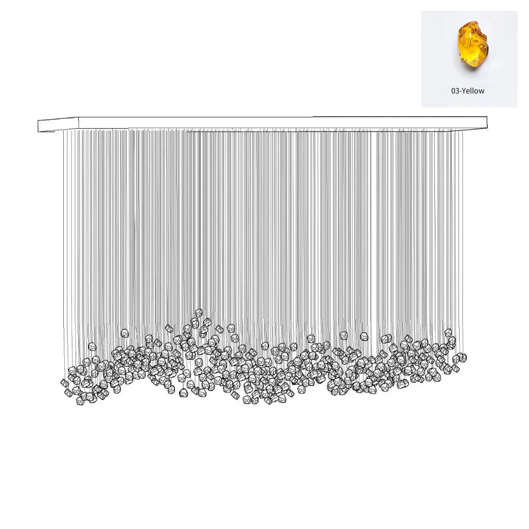 Veshaa Lustre en cristal de pierre de luxe postmoderne - Neutralighting