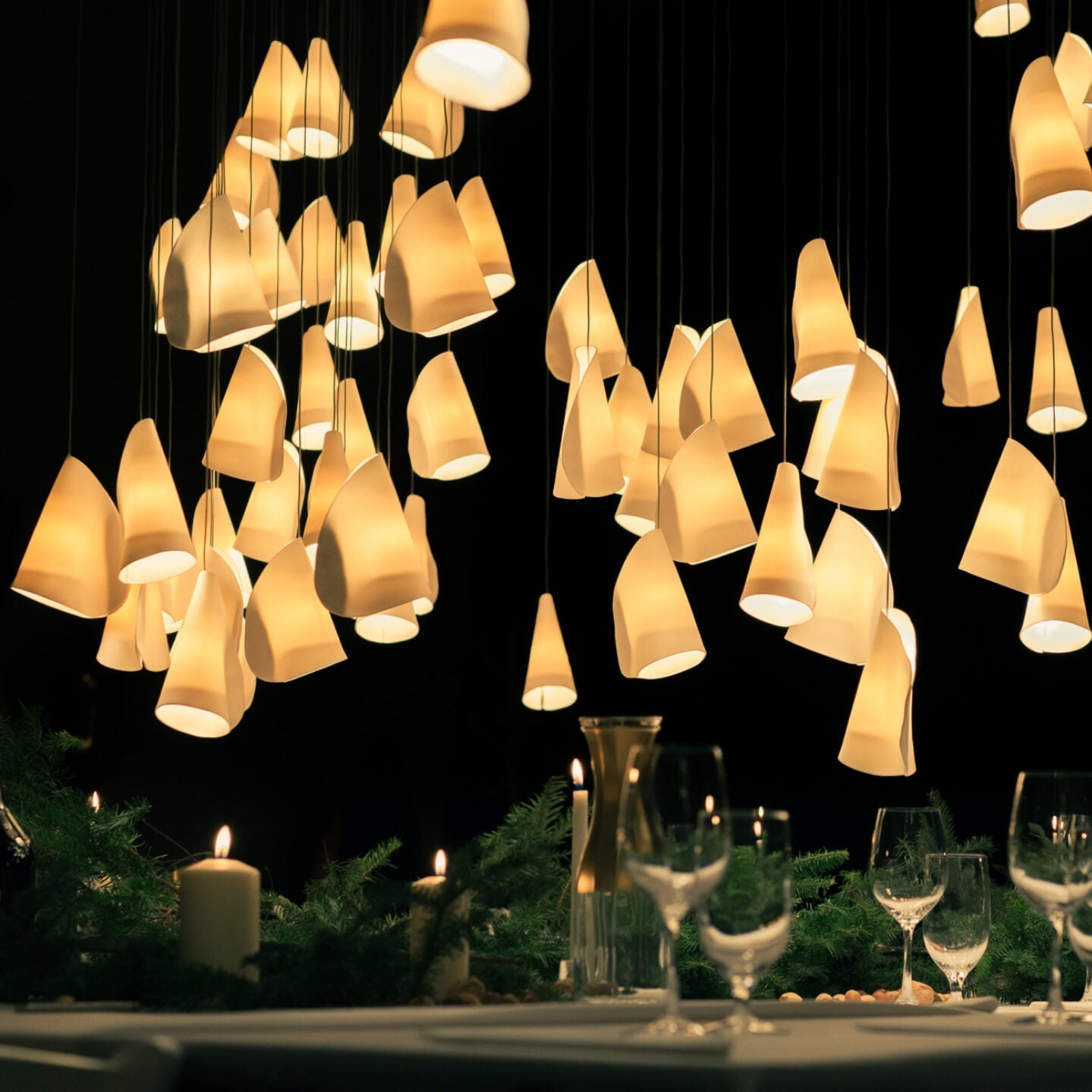 Ulfuvye Porcelain Ceramics Pendant Lamp - Lamp Copper