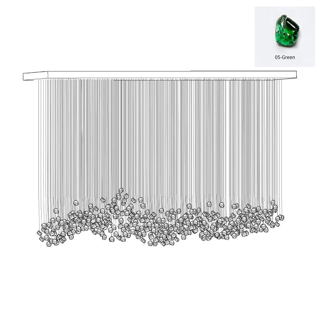 Veshaa Lustre en cristal de pierre de luxe postmoderne - Neutralighting