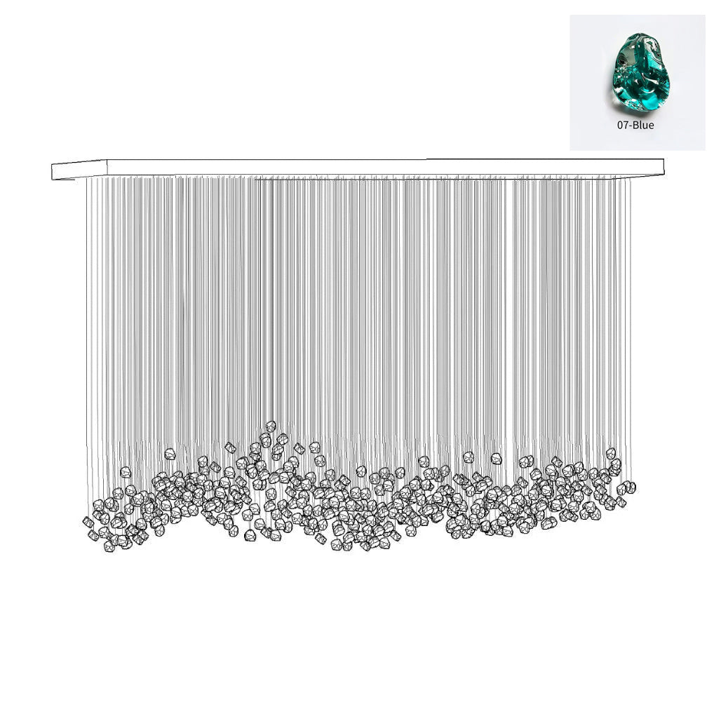 Veshaa Lustre en cristal de pierre de luxe postmoderne - Neutralighting