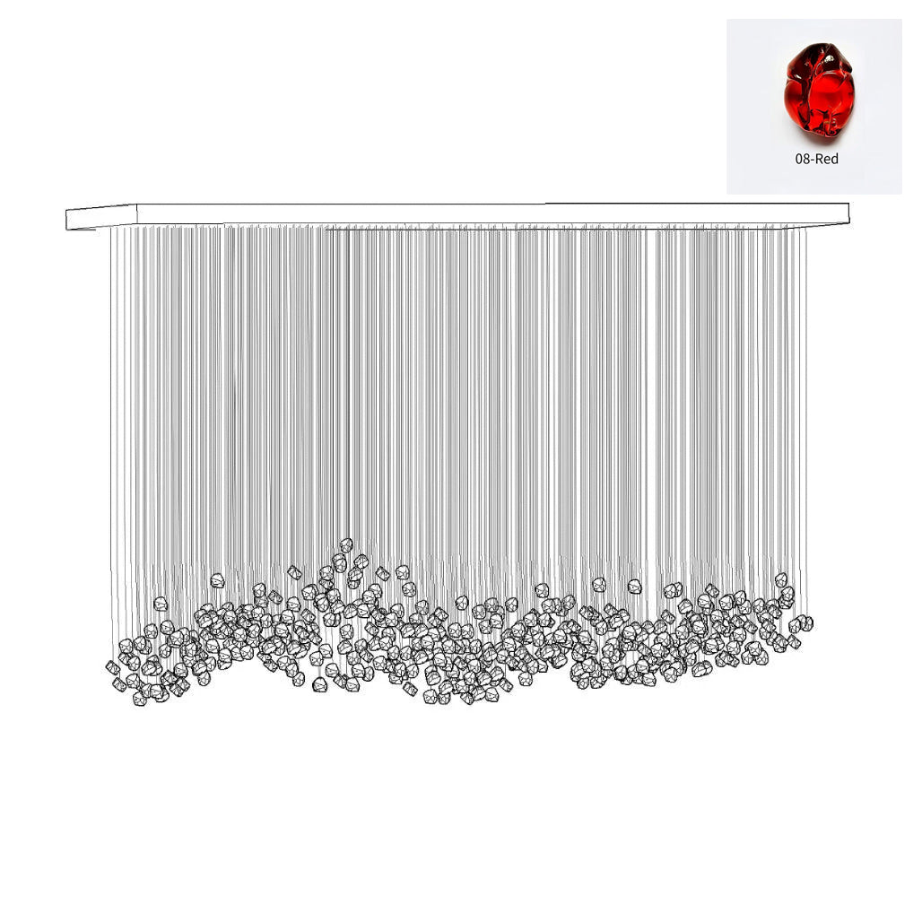Veshaa Lustre en cristal de pierre de luxe postmoderne - Neutralighting