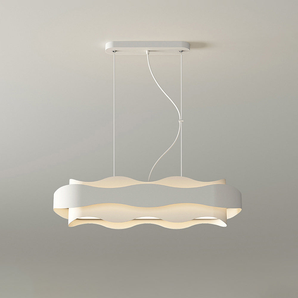 Arisha Suspension Ronde Contemporaine, Métal, Blanc, Chambre à Coucher/Salle à Manger - Neutralighting