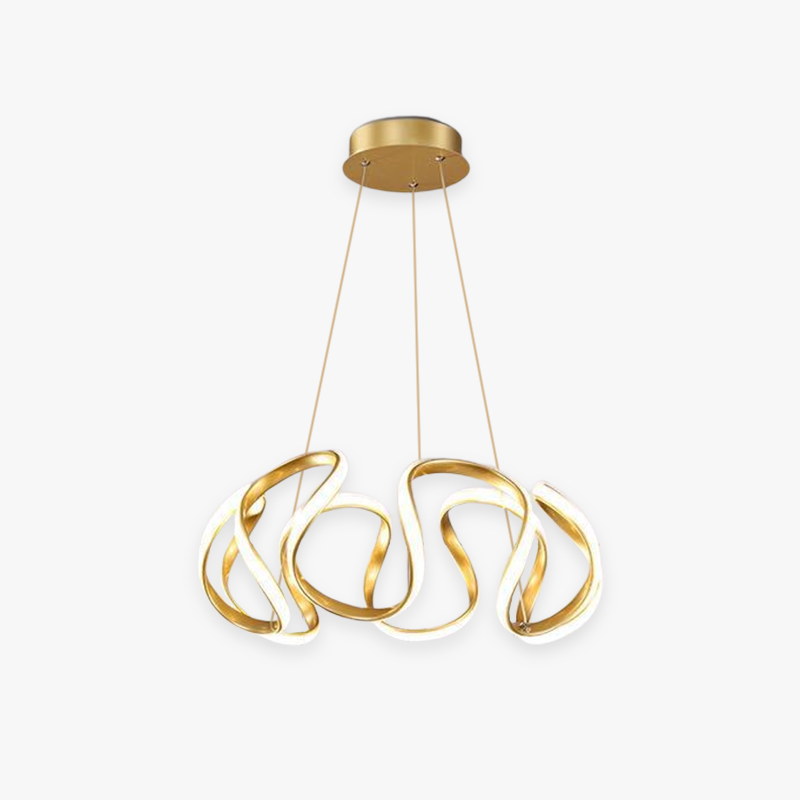 Clyra Suspension Linéaire Moderne Doré/Café/Gris. Salon - Neutralighting