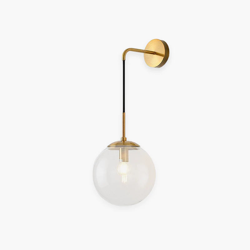 Kasso Applique Murale Boule Nordique Moderne. Métal. Noir/Or. Salon - Neutralighting