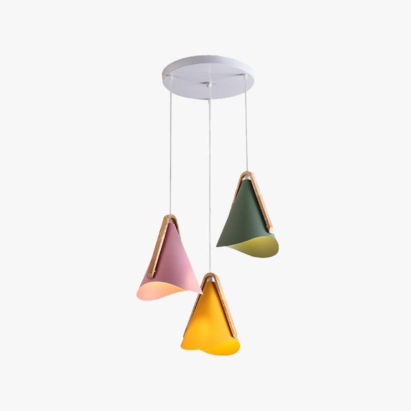 Valentina Suspension 5 Couleurs, Bois/Métal Vert/Rose Salon - Neutralighting