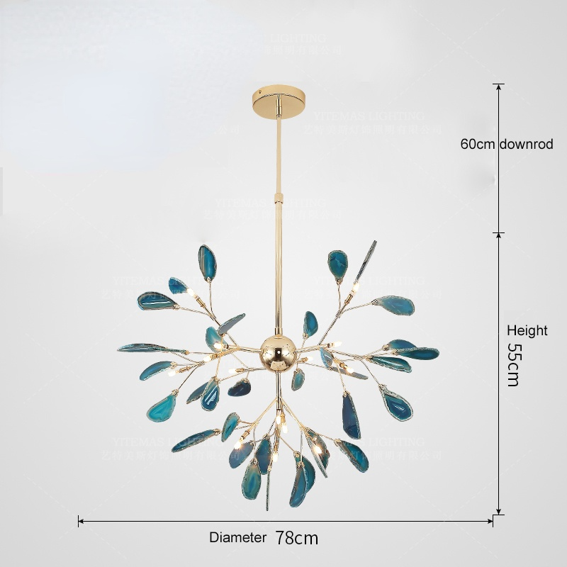 Arisha Lustre Coloré Branche Feuille Design, Salon/Chambre - Neutralighting