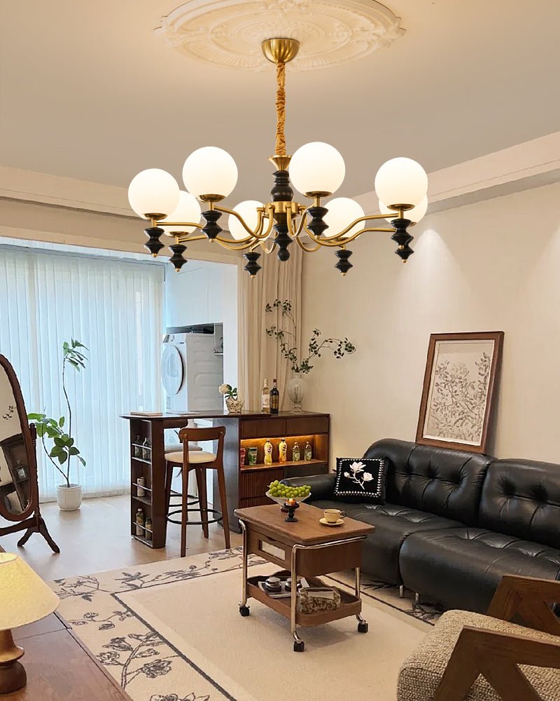 Ordore Chandelier en Bois Vintage Traditionnel - Neutralighting