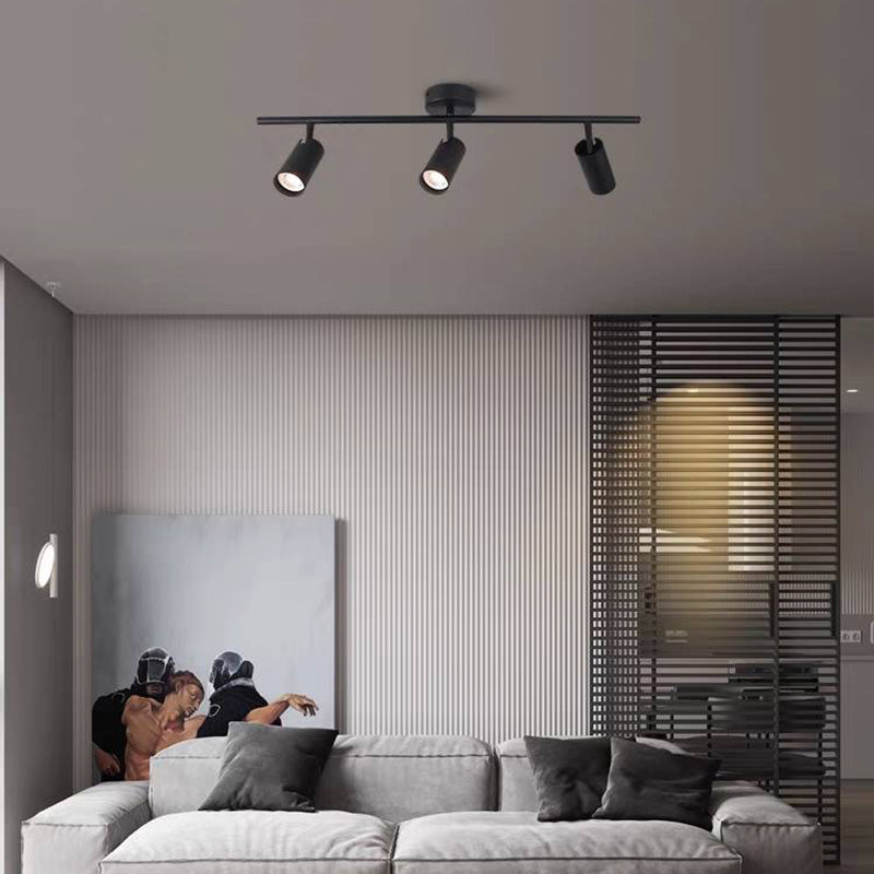 Aim Moderne LED Plafonnier Noir/Blanc/Or Métal Chambre à coucher