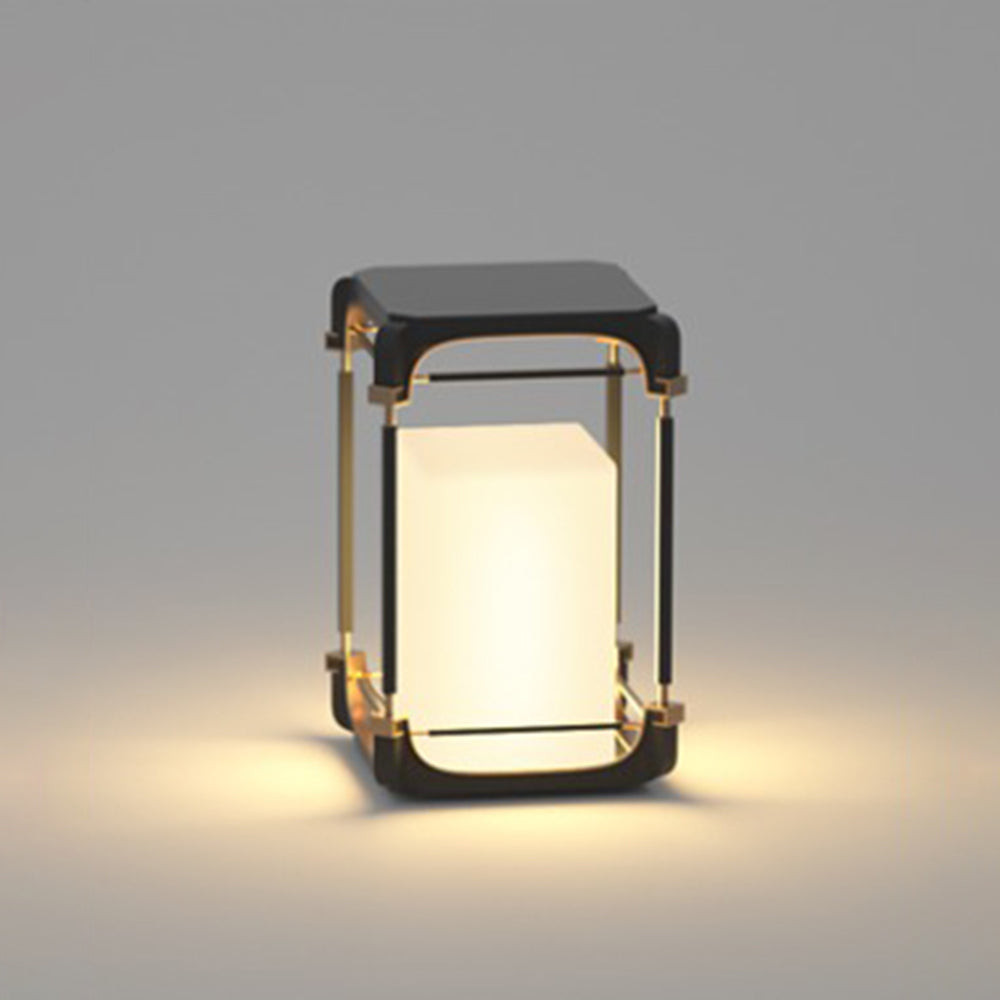 Ray Lampadaire Rectangulaire Moderne, Métal/Acrylique, Noir, Extérieur - Neutralighting