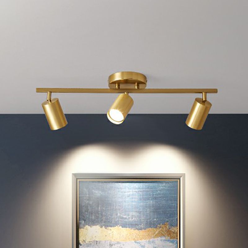 Aim Moderne LED Plafonnier Noir/Blanc/Or Métal Chambre à coucher