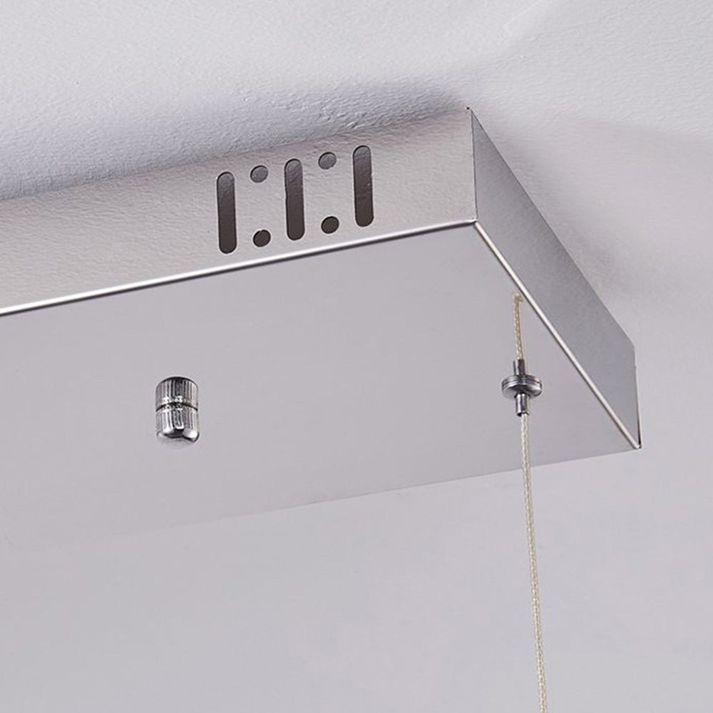 Kristy Luminaires Suspensions LED Wave Moderne Grande Cristal Métal Argent/Or Salon/Cuisine - Neutralighting