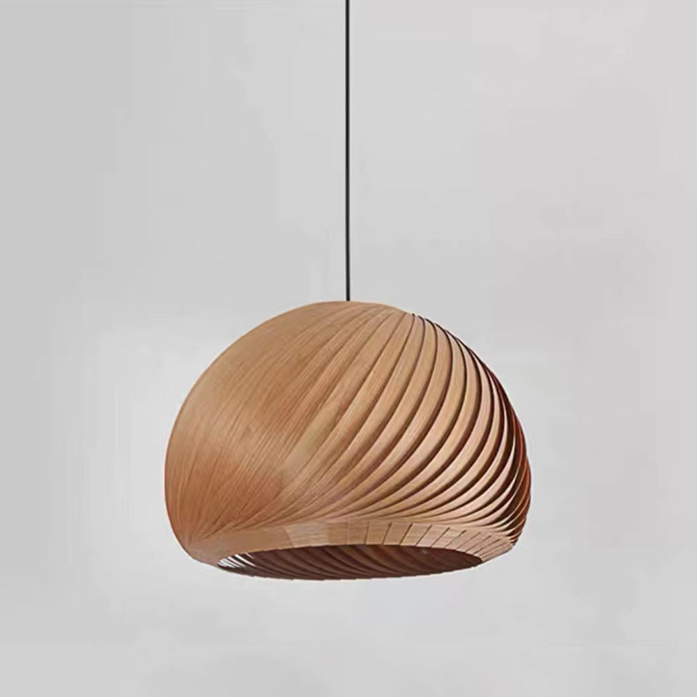 Muto Suspension Globe Naturel, Bois/Metal, Marron/Bois, Salon - Neutralighting