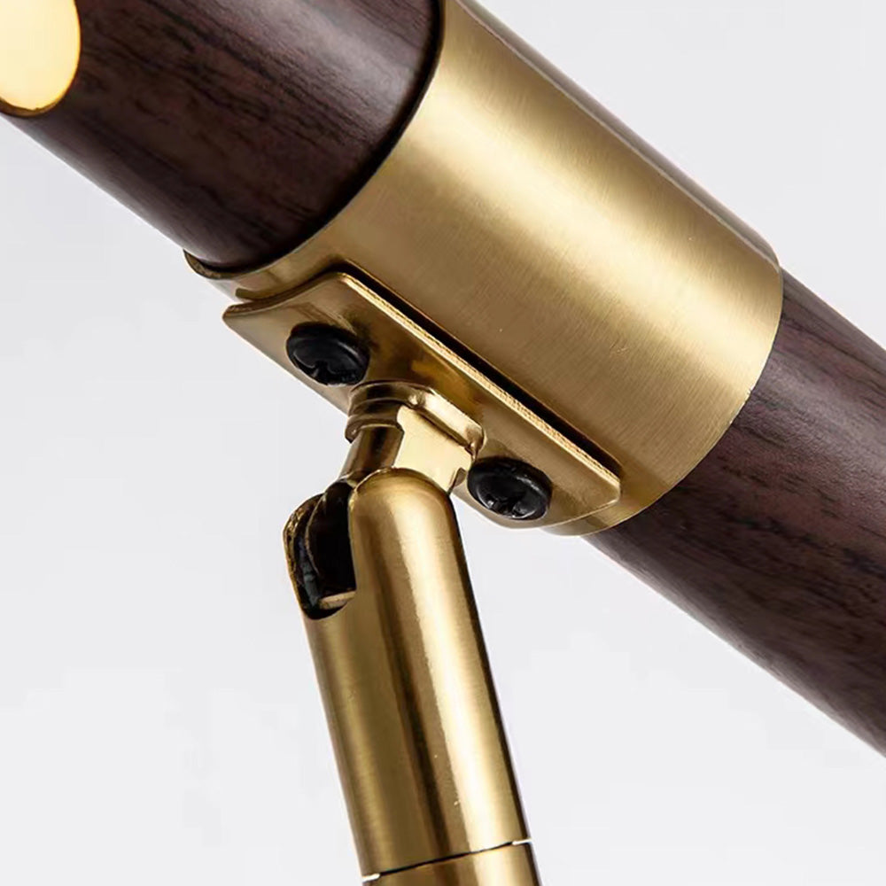 Ray Lampadaire Linéaire Moderne, Métal/Bois, Doré, Salon - Neutralighting