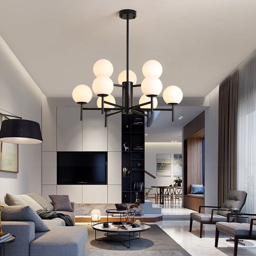 Silva Suspension Multi Nordique, Metal/Verre, Or/Noir, Chambre - Neutralighting