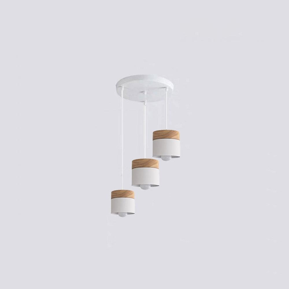 Valentina Suspension LED Macaron Nordique Métal/Bois Chambre - Neutralighting