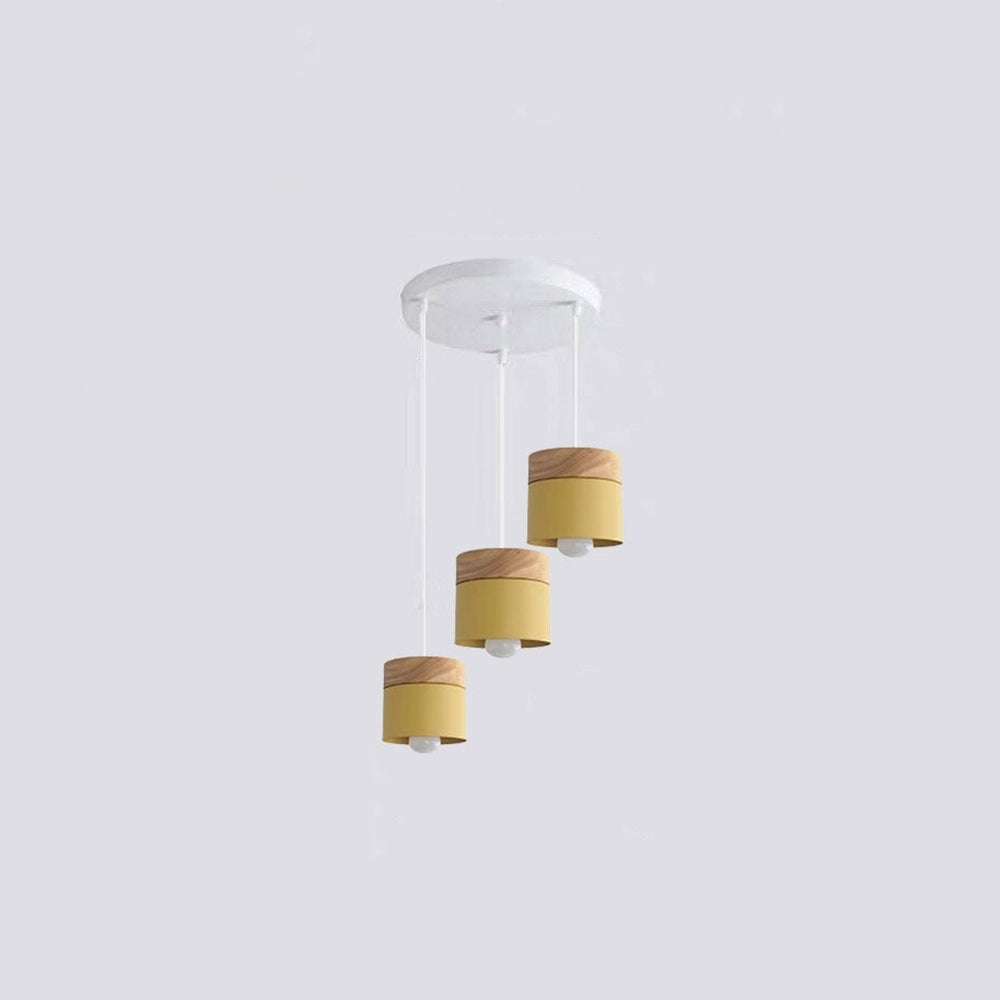 Valentina Suspension LED Macaron Nordique Métal/Bois Chambre - Neutralighting