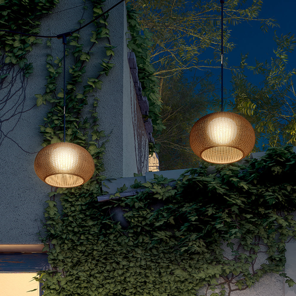 Ritta Suspension Extérieure Landerne Simple, Bambou, Bois, Jardin - Neutralighting