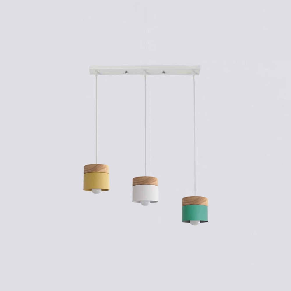 Valentina Suspension LED Macaron Nordique Métal/Bois Chambre - Neutralighting