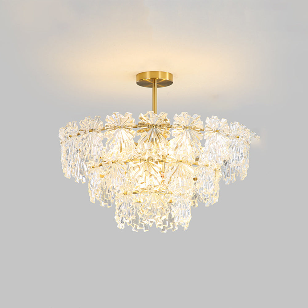 Kristy Suspension Anneau Vintage, Métal/Verre, Doré, Restaurant/Salon - Neutralighting