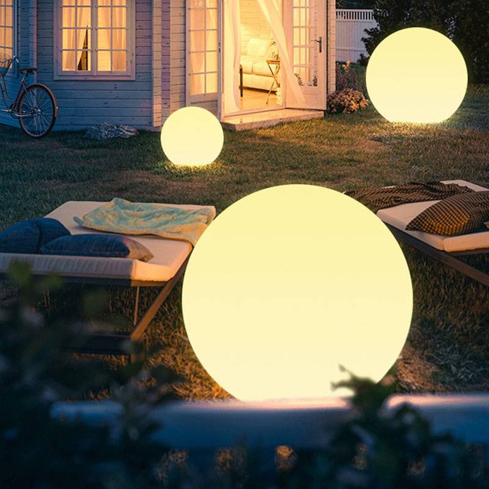 Aria Lampe Extérieur Boule Moderne, Résine, Coloré, Allée