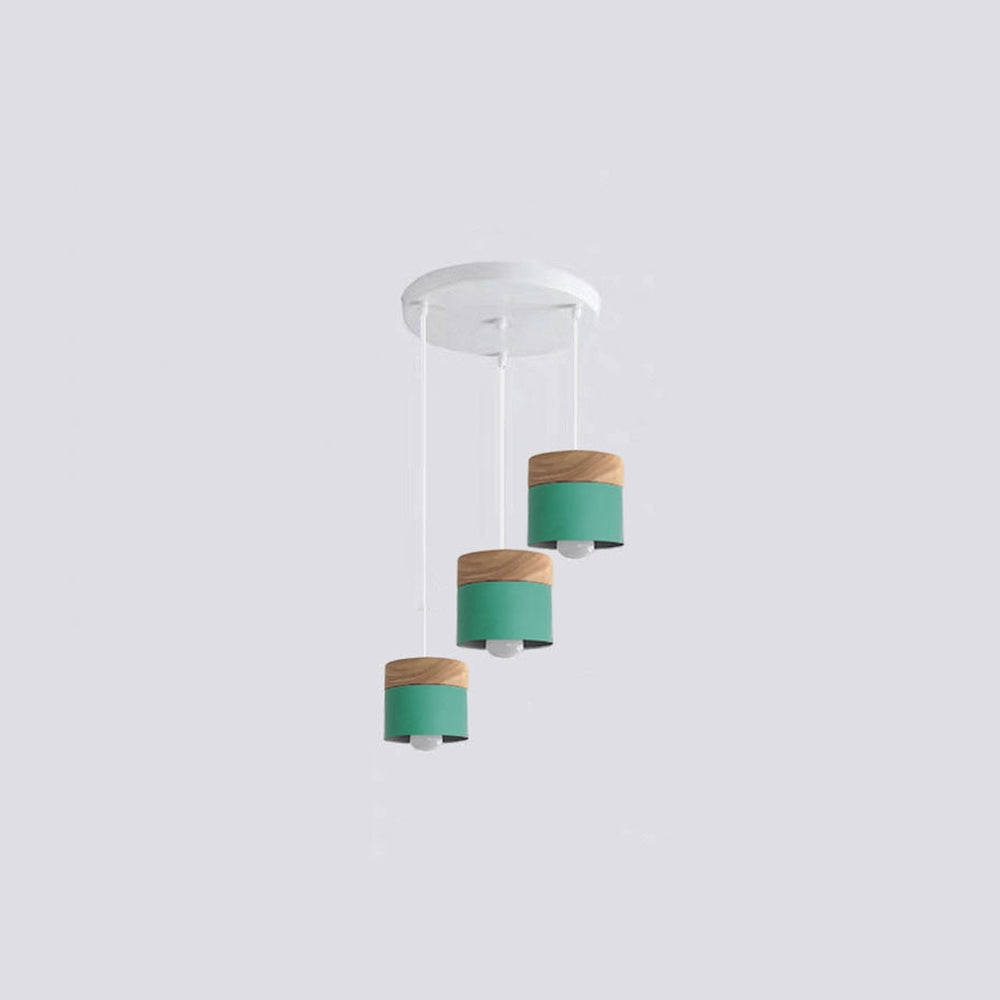 Valentina Suspension LED Macaron Nordique Métal/Bois Chambre - Neutralighting