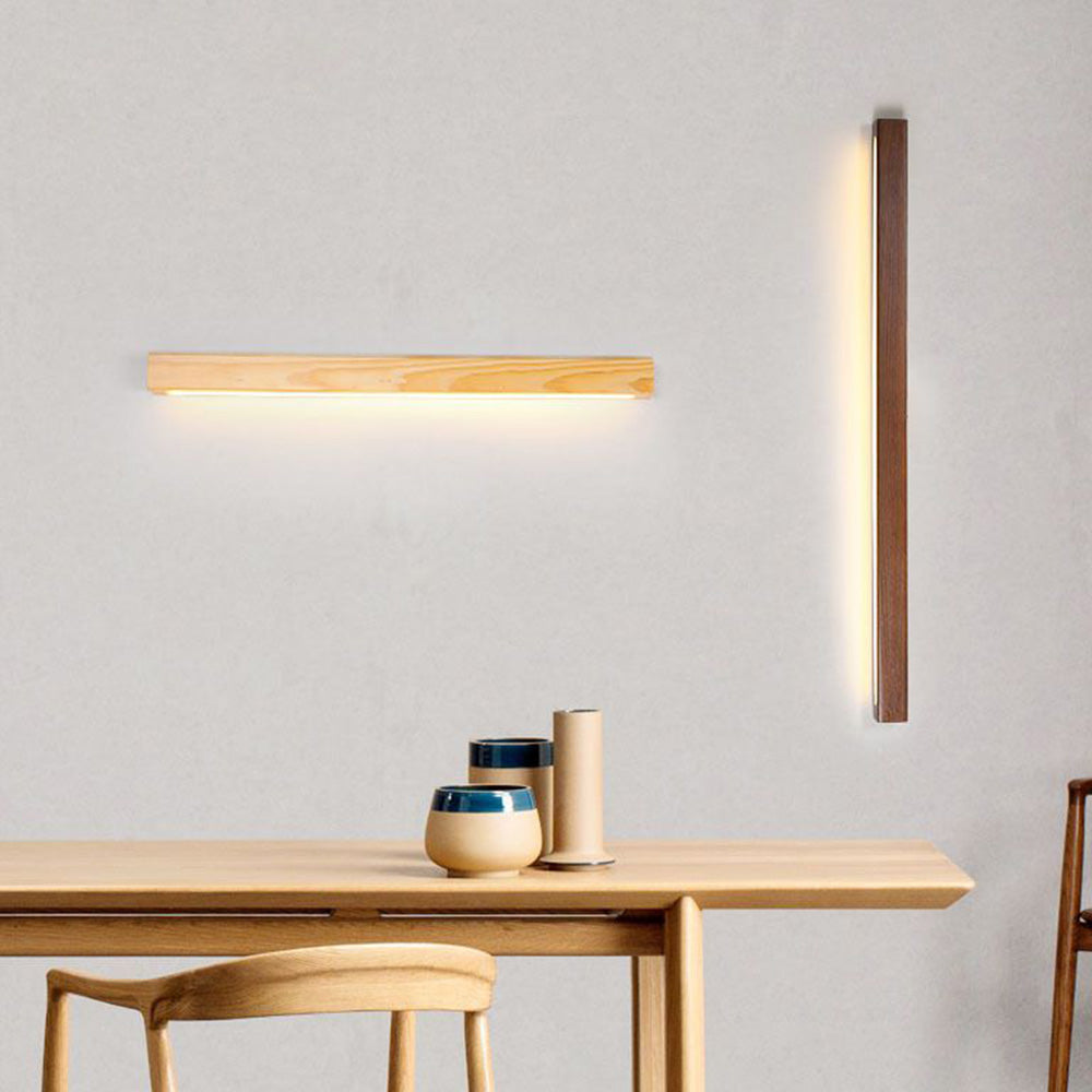 Zenx Applique Murale Linéaire Minimaliste Bois Marron/Bois Chambre - Neutralighting