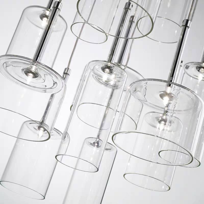 Kristy Design LED Suspension Clair Verre/Métal Chambre à coucher - Neutralighting