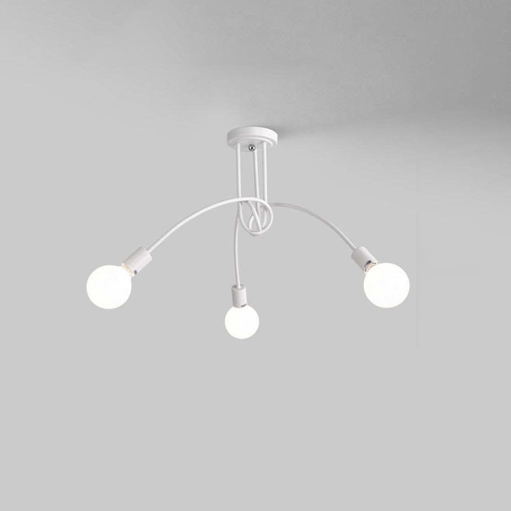 Valentina Lustre Linéaire/Bulle Moderne, Métal, Noir/Blanc/Or, Salon - Neutralighting