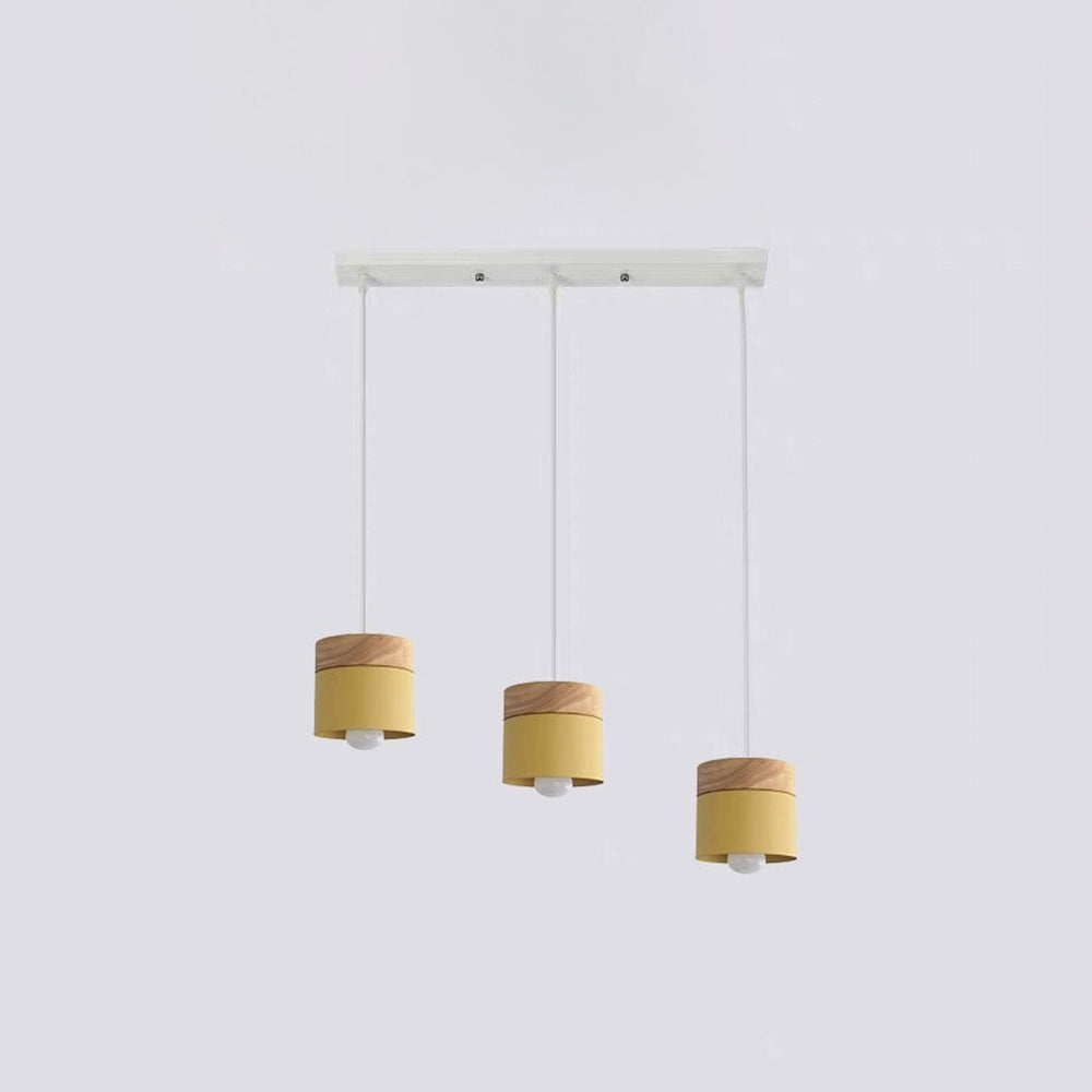 Valentina Suspension LED Macaron Nordique Métal/Bois Chambre - Neutralighting