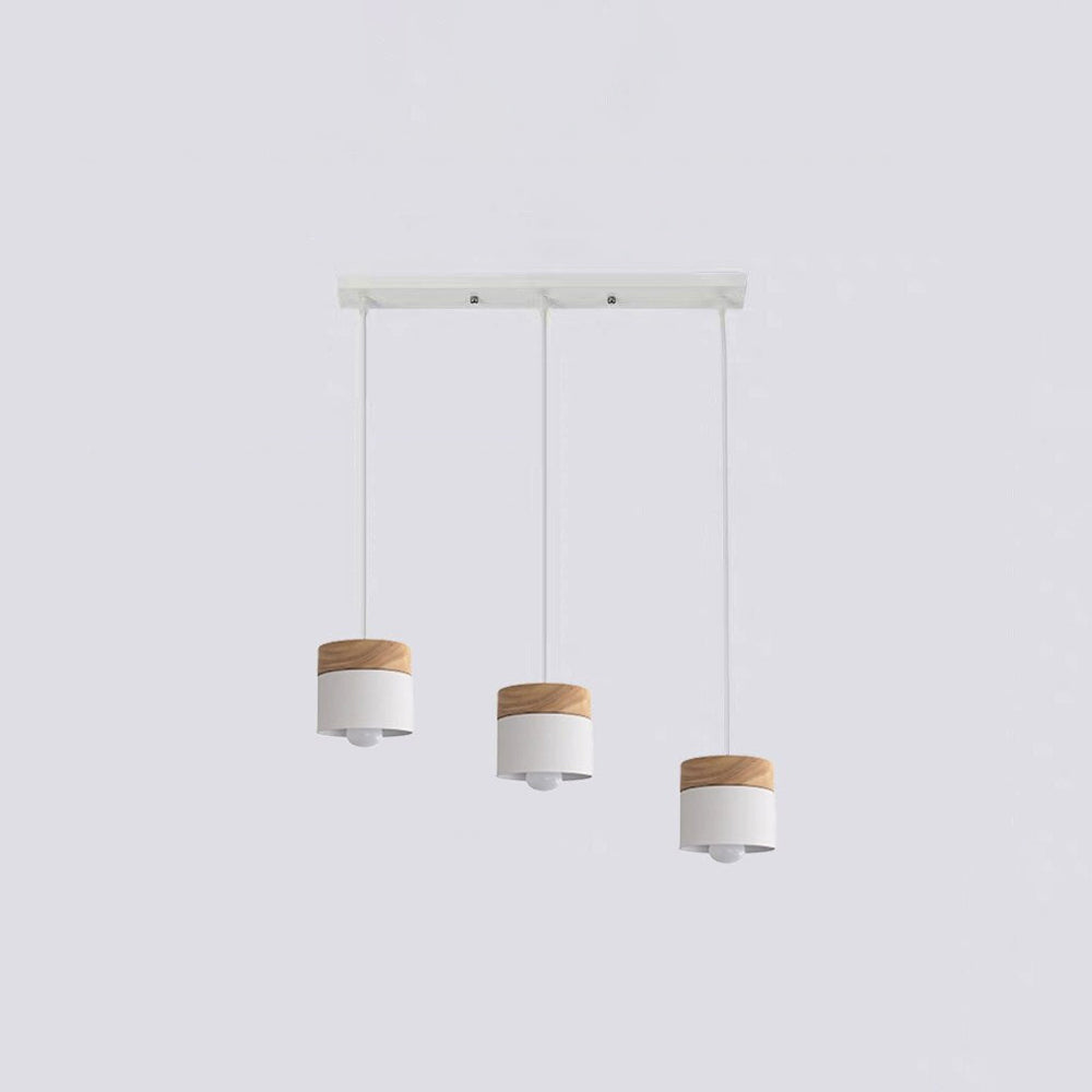 Valentina Suspension LED Macaron Nordique Métal/Bois Chambre - Neutralighting