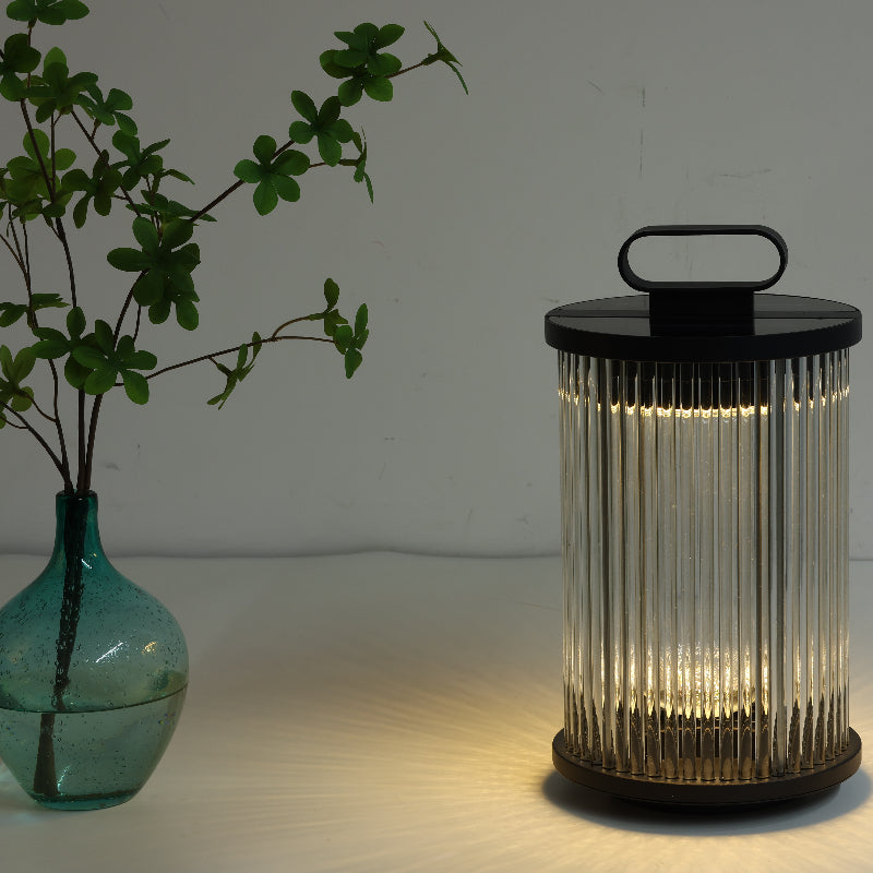 Ray Lampadaire Cylindre Simple, Métal/Verre, Gris, Jardin - Neutralighting