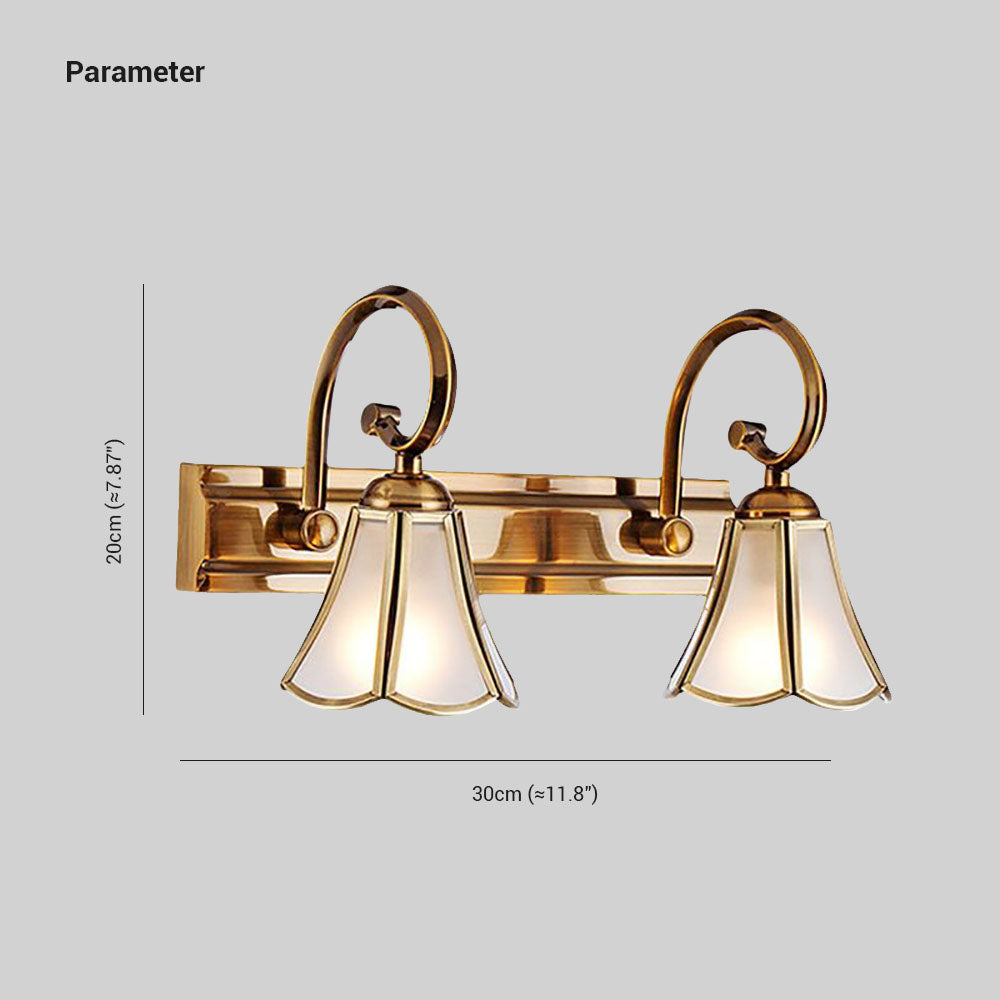 Ray Applique Murale Fleur Vintage LED Métal/Verre Or Salon/Salle de Bain - Neutralighting