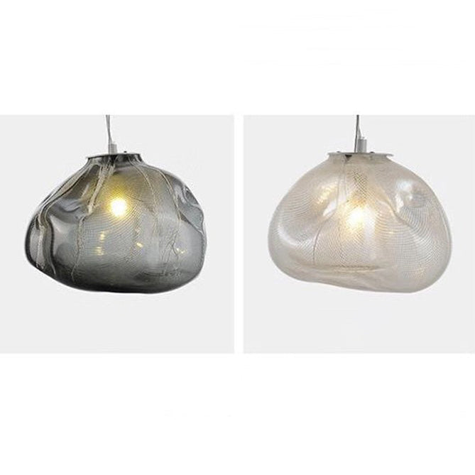 Avi Suspension Globe, Métal/Verre, Clair/Gris/Ambre - Neutralighting
