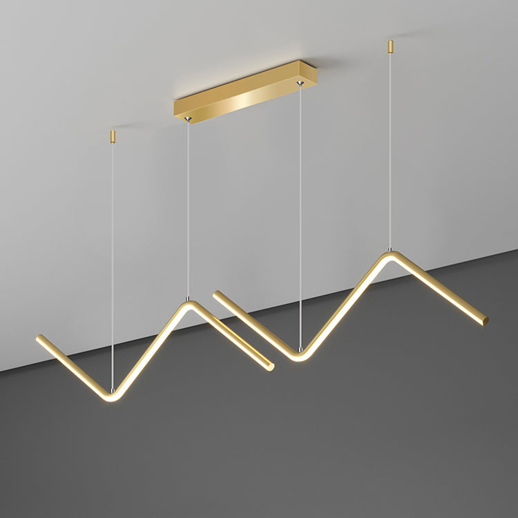 Arisha Lampe Suspendue Lustre LED Moderne, Métal, Noir/Or, Cuisine - Neutralighting