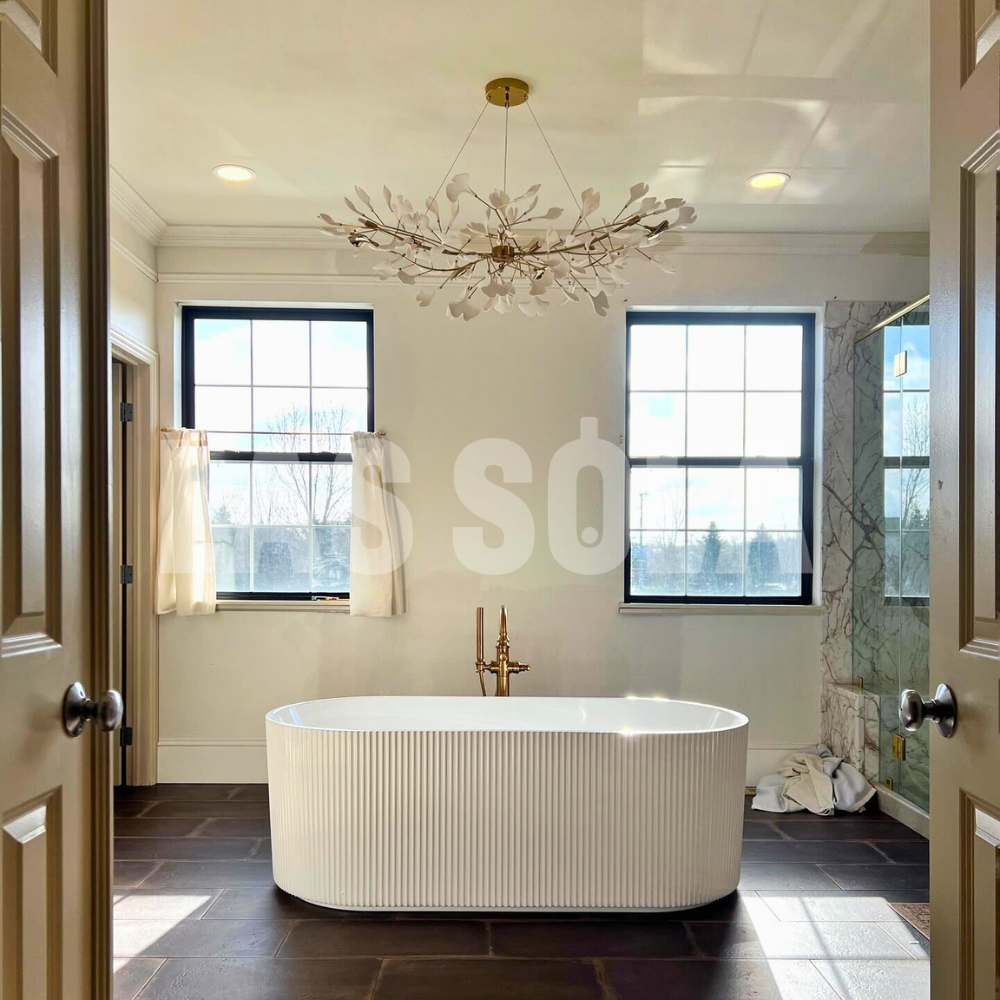 Olivia Lustre Moderne et Luxueuse, Métal/céramique, Or, Salon/Chambre à Coucher - Neutralighting