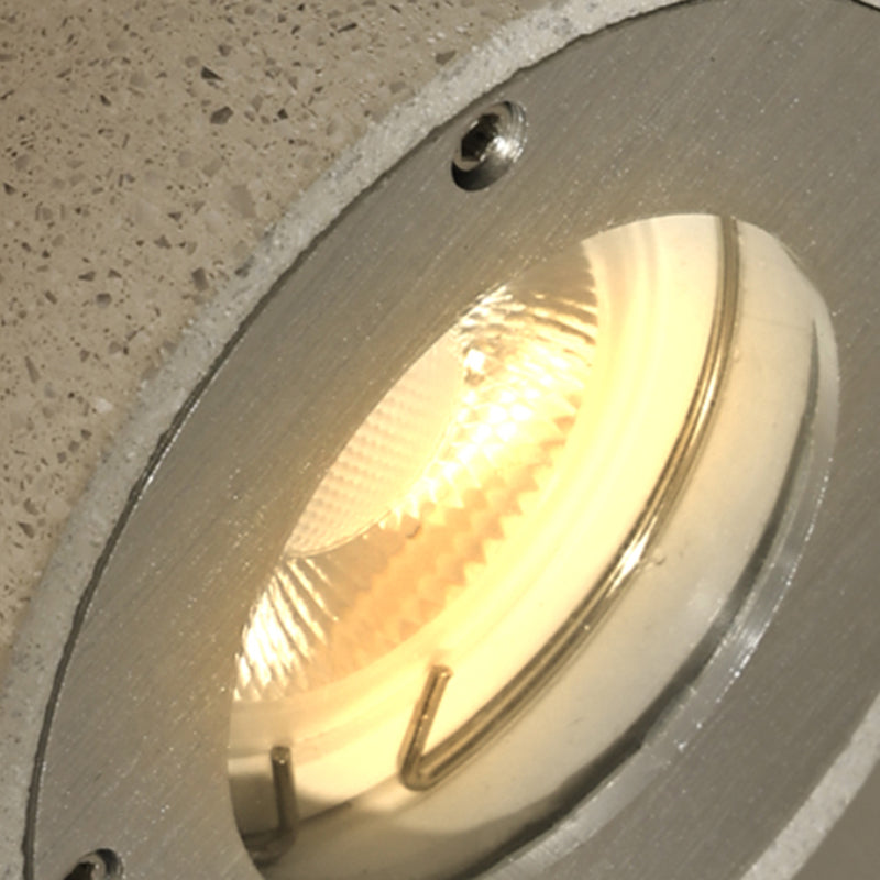 Ray Applique Murale Cylindre Moderne, Ciment/Acrylique, Noir/Blanc, Extérieur - Neutralighting