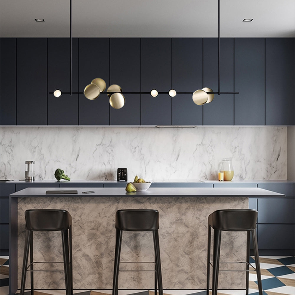 Arisha Suspension Linéaire Moderne, Métal/Acrylique, Noir, Salle de Séjour/Salle à Manger - Neutralighting