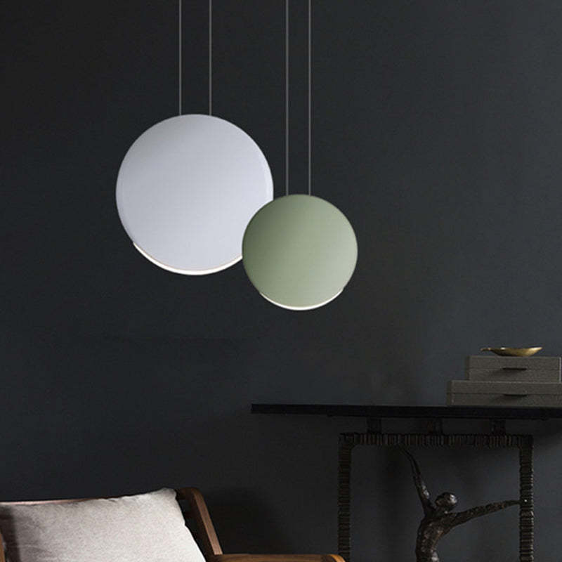 Valentina Suspension Ronde Simple, Métal/Résine, Noir/Vert/Brun/Gris/Blanc, Chambre à Coucher/Bureau - Neutralighting