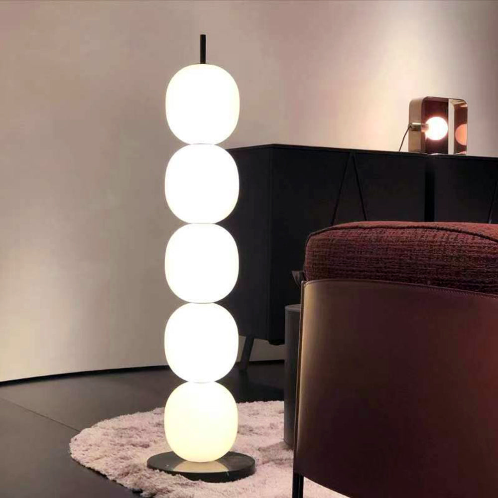 Valentina Lampadaire Lanterne Moderne Verre Blanc Chambre à Coucher/Salon Intérieur