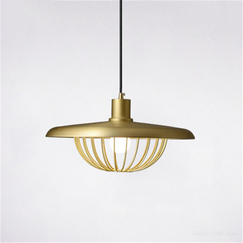 Arisha Suspension Ronde Moderne LED Luxe Métal, Or/Gris/Noir/Marron/Bois, Salon - Neutralighting