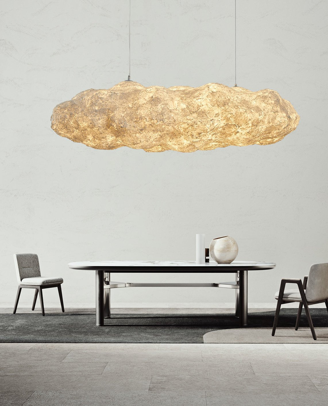 Elliros Texturé Pulpe Papier Suspension Lumière - Neutralighting