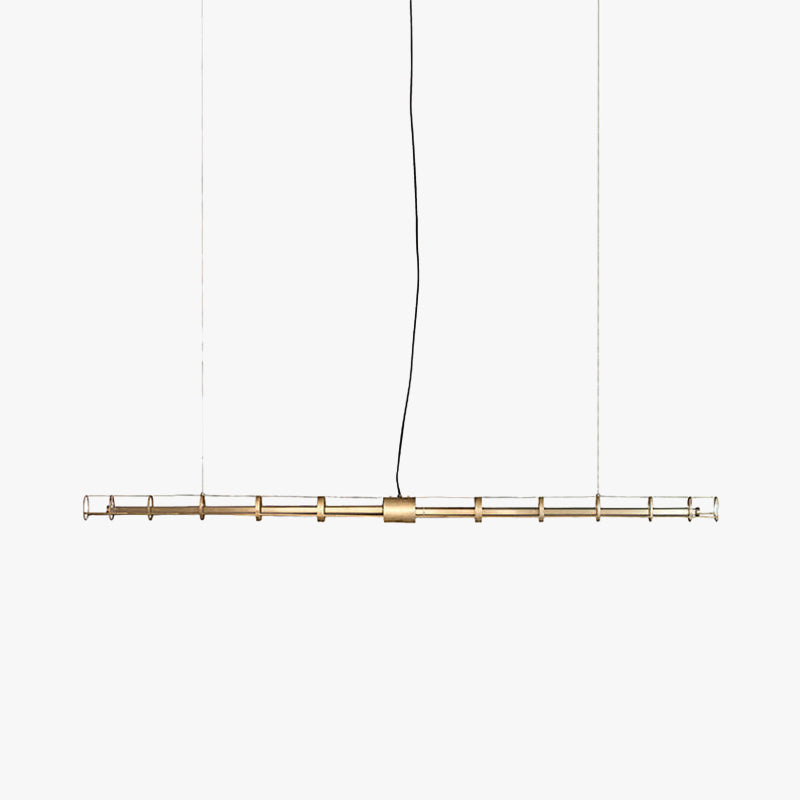 Ray Suspension Linéaire Moderne, Métal/Verre, Doré, Salon - Neutralighting